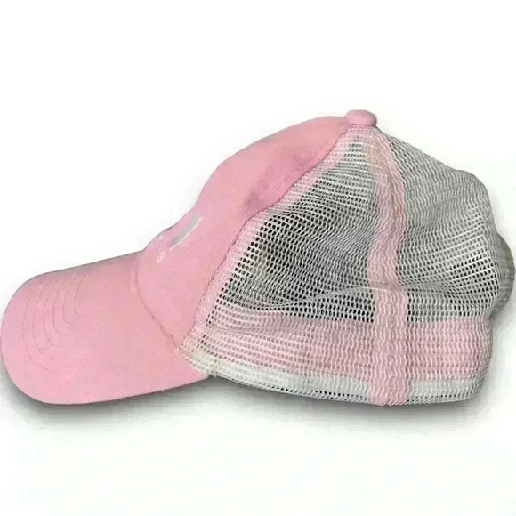 Pink Yeti Coolers Mesh‎ Trucker Snapback Hat Adjustable Distressed White Logo - Picture 5 of 9